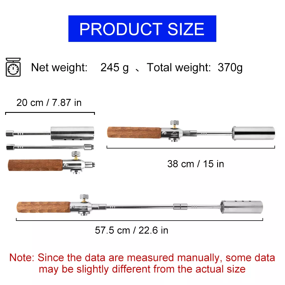 Portable Long Flame Camping Igniter with Wooden Handle - Image 7