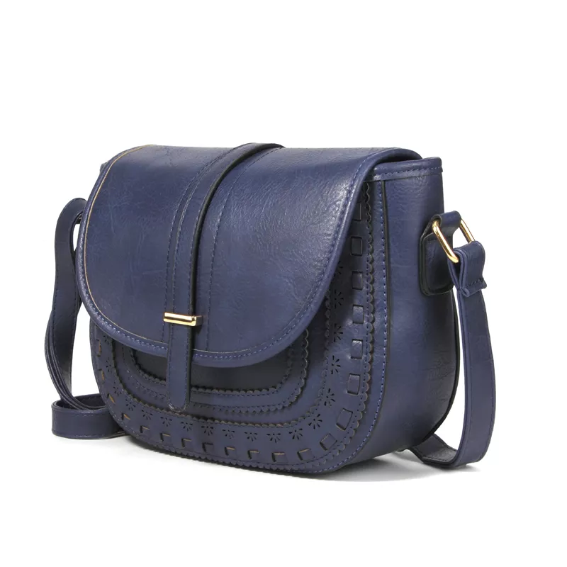 Vintage PU Leather Crossbody Shoulder Bag - Image 6