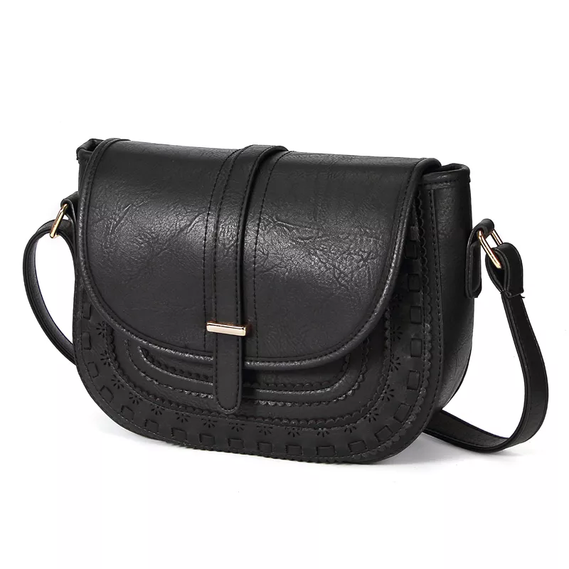 Vintage PU Leather Crossbody Shoulder Bag - Image 5