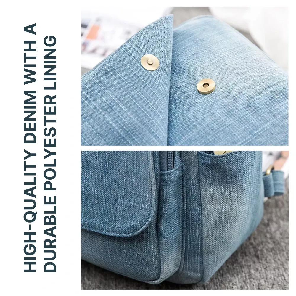 Luxury Denim Backpack for Women - Image 4