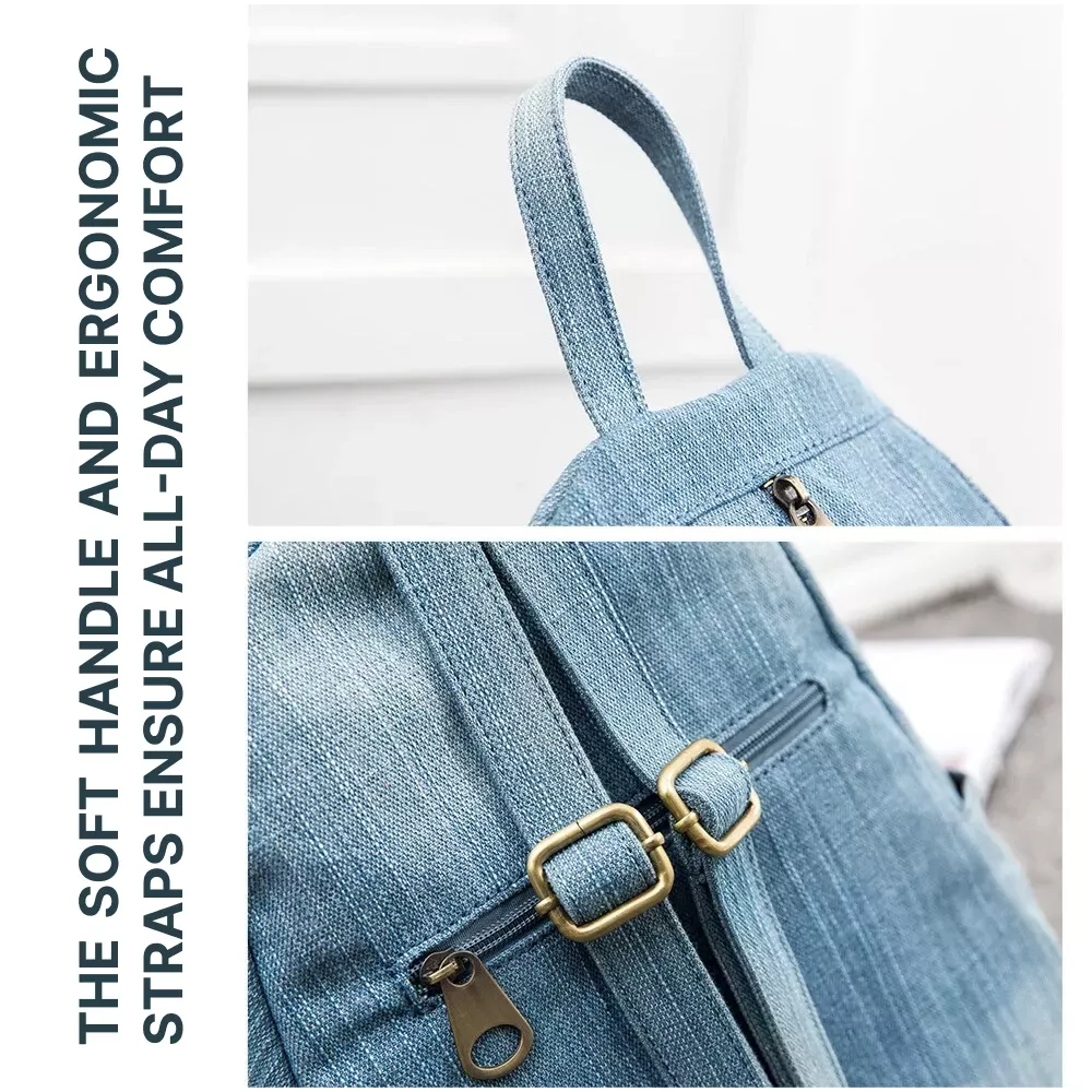 Luxury Denim Backpack for Women - Image 5