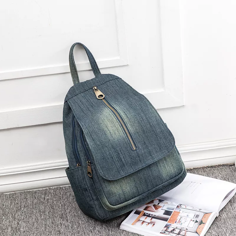 Luxury Denim Backpack for Women - Image 3