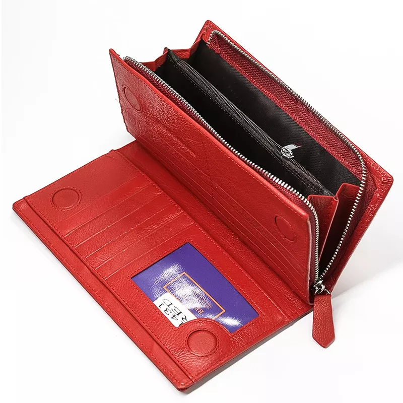 Elegant Long Leather Wallet for Women - Image 4