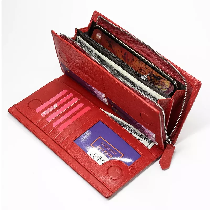 Elegant Long Leather Wallet for Women - Image 5