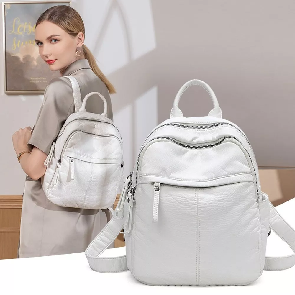 Luxury Women's PU Leather Backpack - Image 2