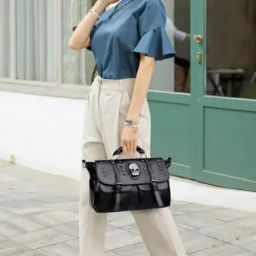 Elegant Punk Style Skull Tote Bag