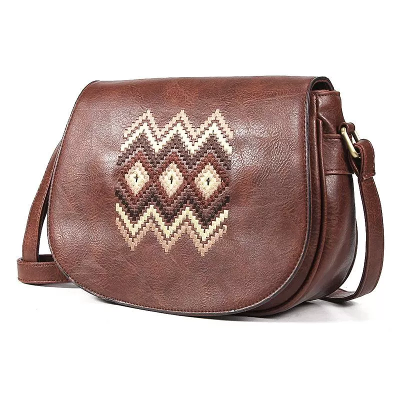 Fashionable Embroidered Shoulder Bag for Women - Versatile Crossbody Purse