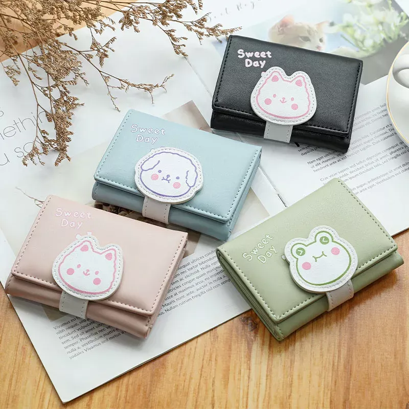 Stylish Short PU Leather Wallet for Women - Compact & High Capacity - Image 6