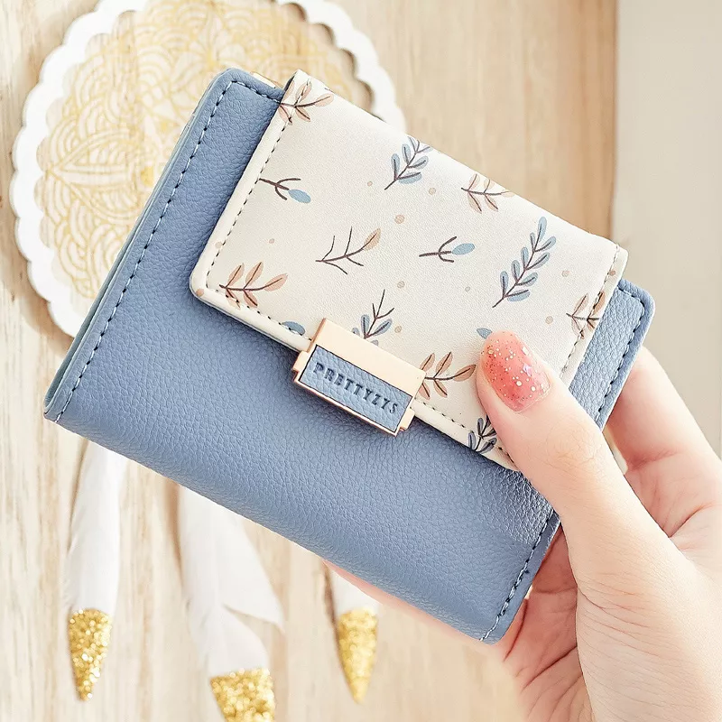 Stylish Women’s Short Wallet with Floral Design and Contrast Colors - Image 6