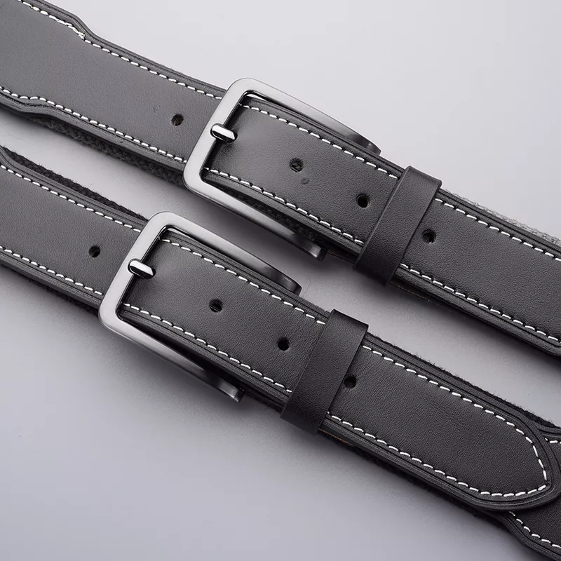 Classic Men's Canvas Tactical Belt with Leather Tip - Image 3