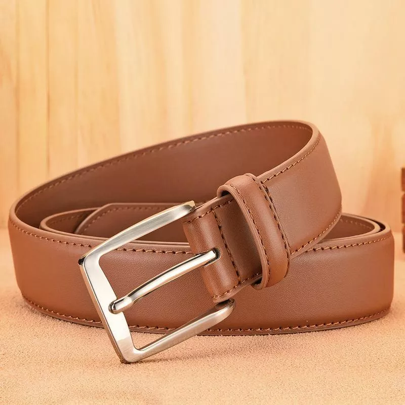 Men's PU Leather Belt with High-Quality Metal Pin Buckle - Image 3