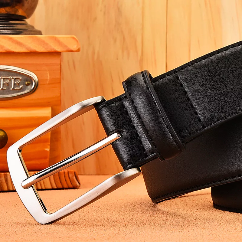 Men's PU Leather Belt with High-Quality Metal Pin Buckle - Image 4