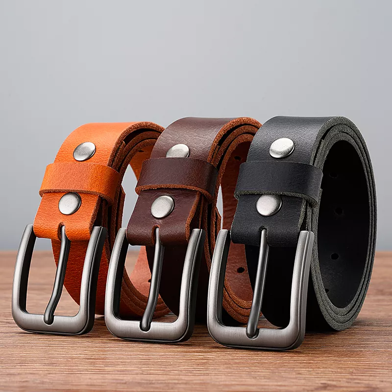Men's Top Layer Leather Vintage Belt - Image 3