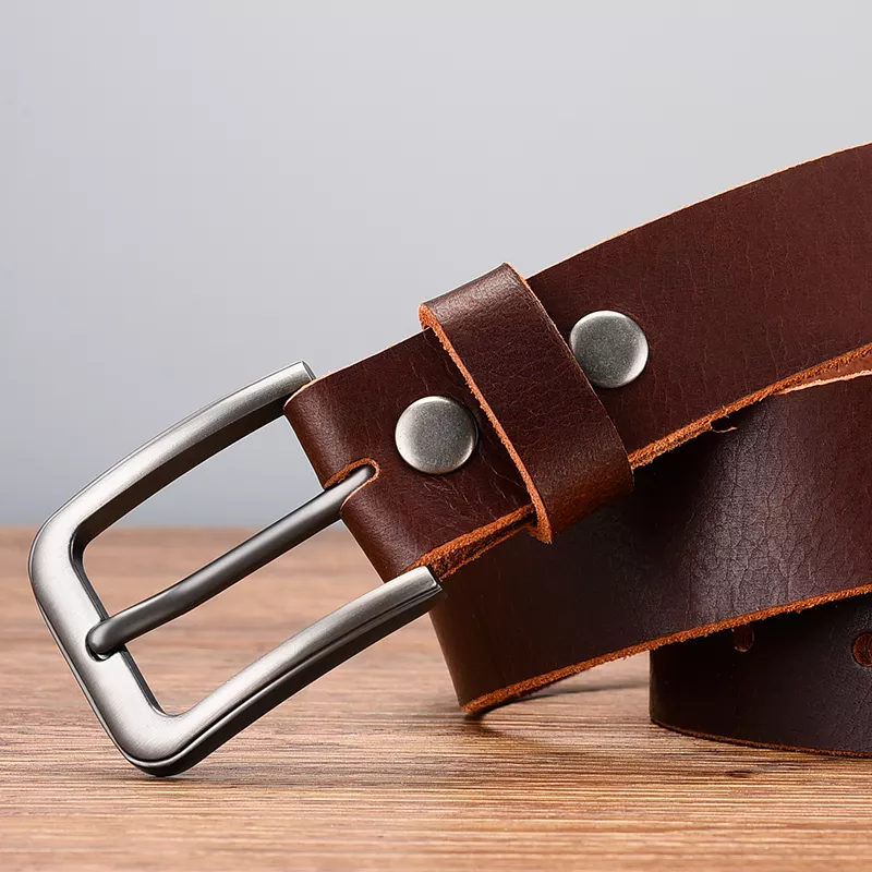 Men's Top Layer Leather Vintage Belt - Image 7