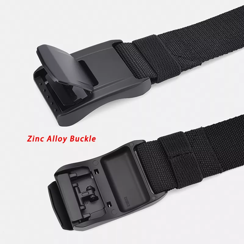 Men's Military Stretch Tactical Belt with Alloy Buckle - High Quality Nylon Army Canvas Outdoor Belt - Image 3