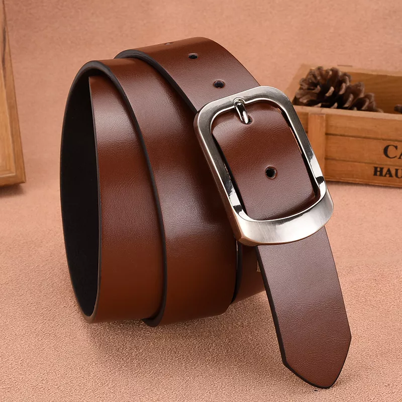Luxury Brown Genuine Leather Men's Belt - Image 7