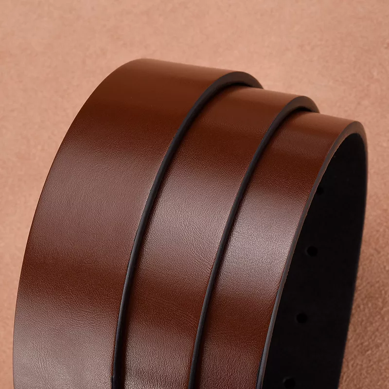 Luxury Brown Genuine Leather Men's Belt - Image 5