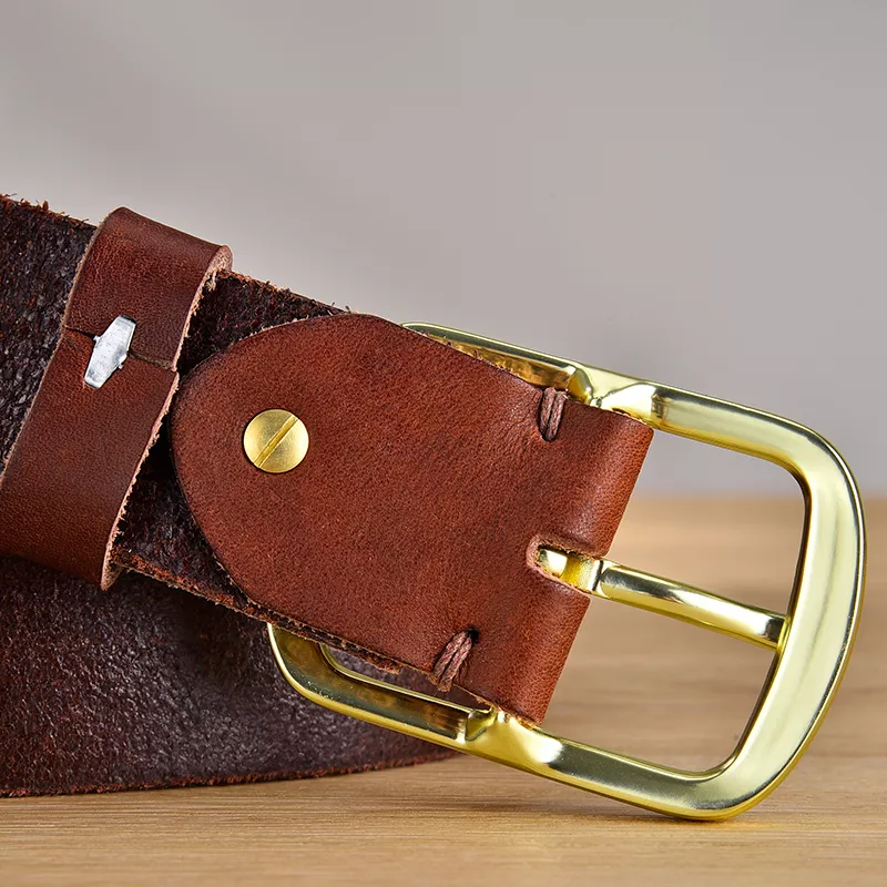 Genuine Leather Cowhide Belt for Men - Image 6