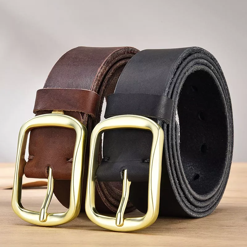 Genuine Leather Cowhide Belt for Men - Image 2