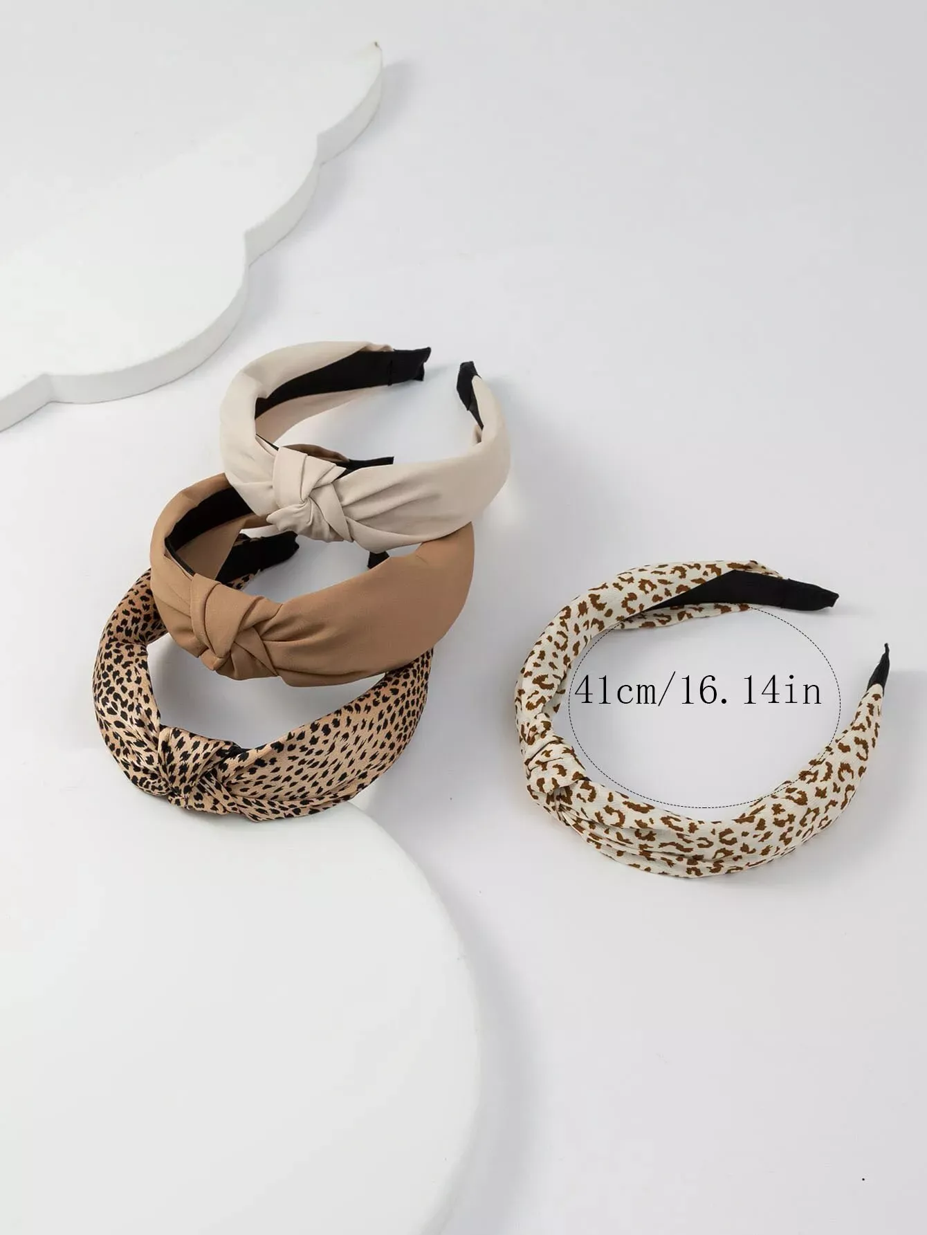 4-Pack Leopard Print Women's Hair Bands - Fashionable Hair Accessories - Image 7
