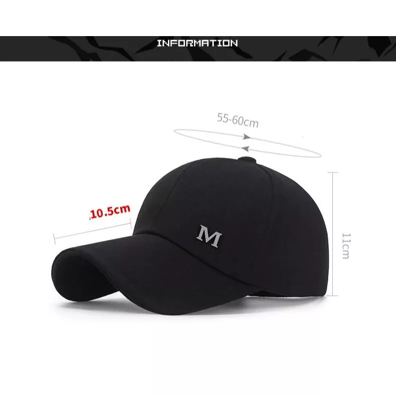 Stylish Unisex Adjustable Baseball Cap with Letter M Design - Image 5