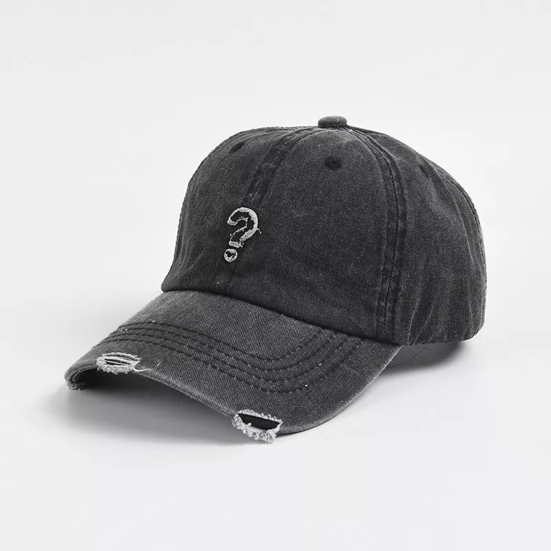 Comfortable Denim Question Mark Baseball Cap - Casual Cotton Hat - Image 4