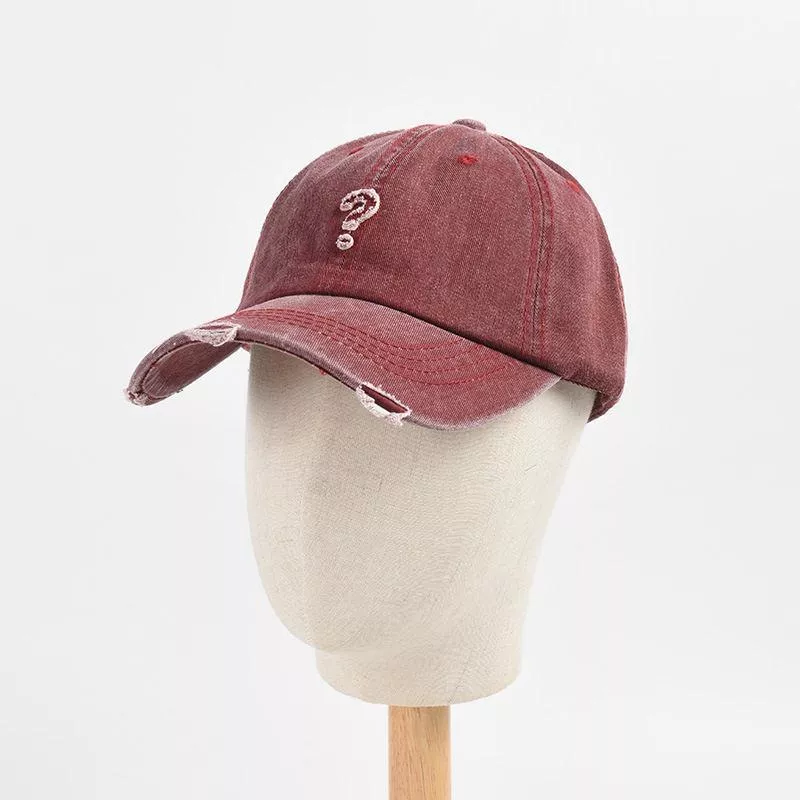 Comfortable Denim Question Mark Baseball Cap - Casual Cotton Hat