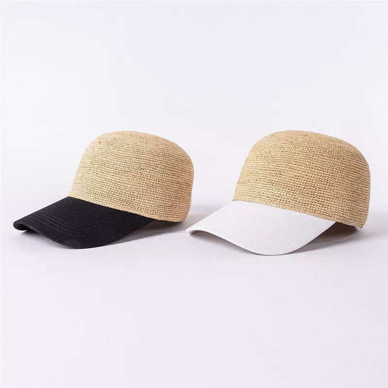 Stylish Straw Stitching Baseball Cap - Adjustable Summer Sun Protection - Image 7