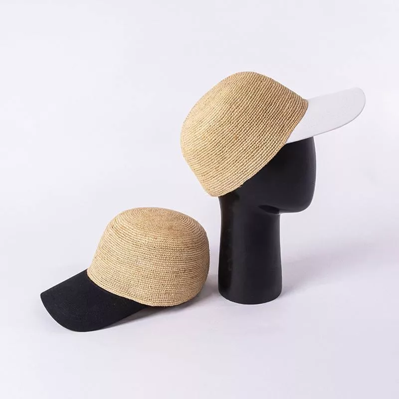 Stylish Straw Stitching Baseball Cap - Adjustable Summer Sun Protection - Image 3