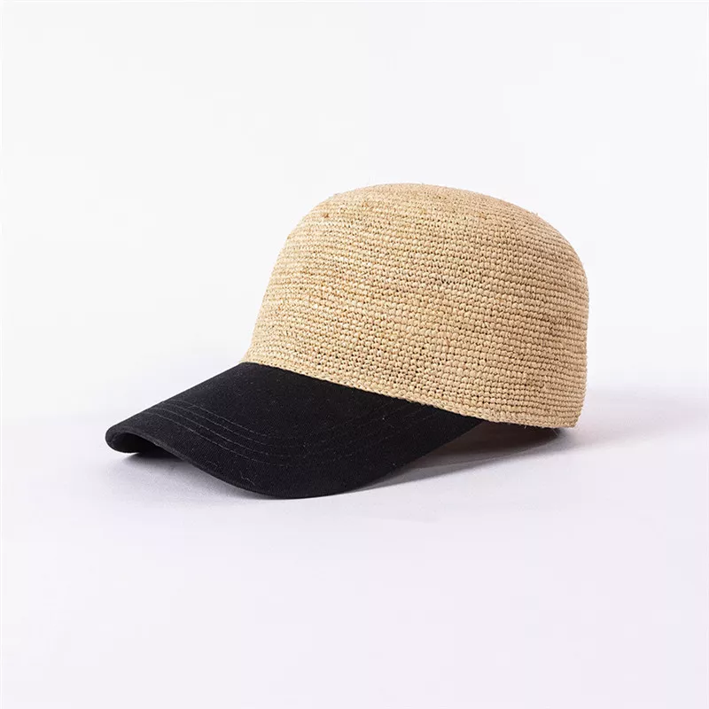 Stylish Straw Stitching Baseball Cap - Adjustable Summer Sun Protection - Image 4