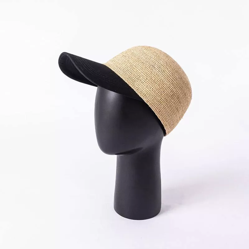 Stylish Straw Stitching Baseball Cap - Adjustable Summer Sun Protection - Image 2