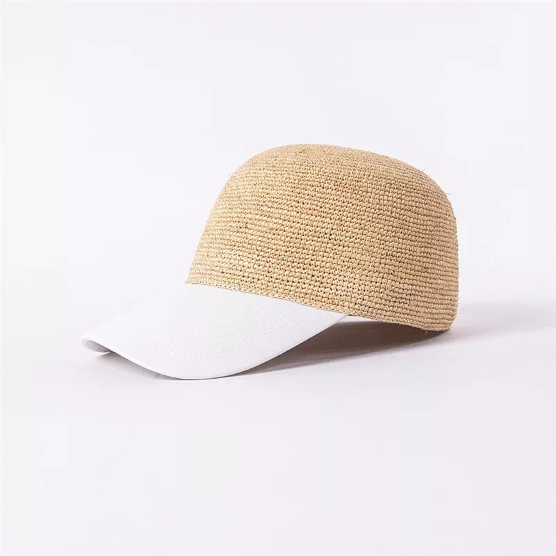 Stylish Straw Stitching Baseball Cap - Adjustable Summer Sun Protection - Image 5