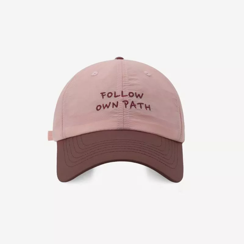 Thin Quick-Drying Color Block Baseball Cap - Casual Letter Embroidered Hat