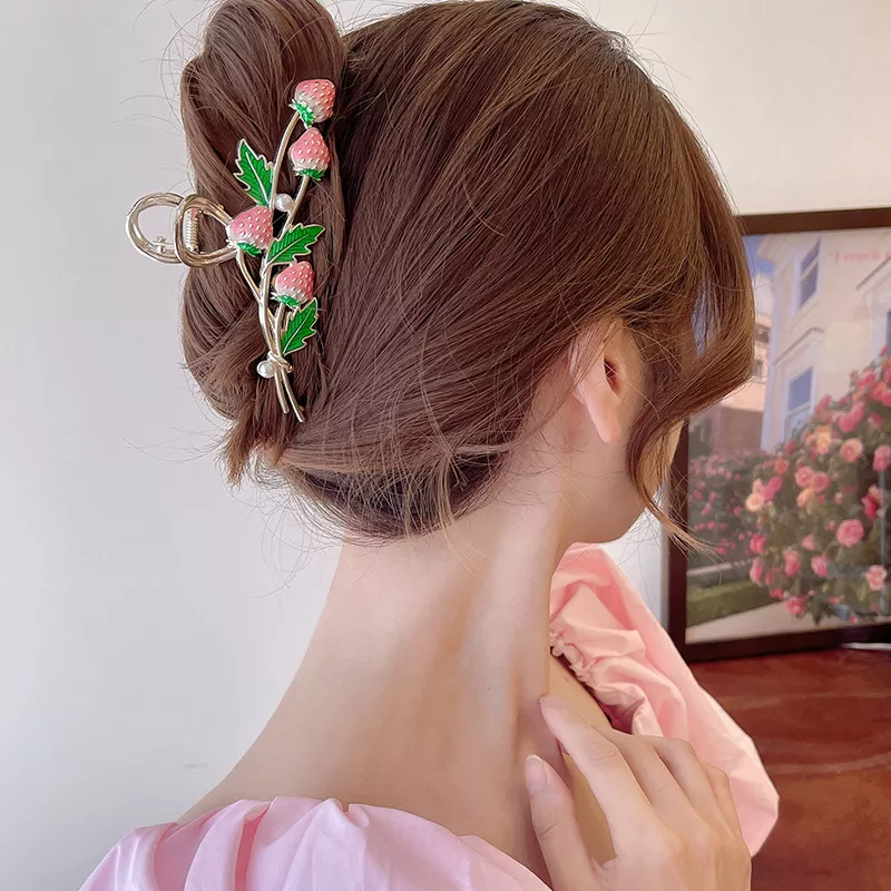 Elegant Sweet Strawberry Hair Claw Clip - Image 5