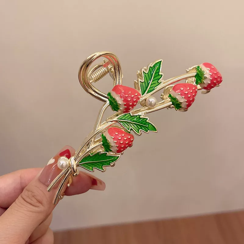 Elegant Sweet Strawberry Hair Claw Clip - Image 6