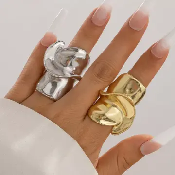 Exaggerated Vintage Gold & Silver Geometric Rings