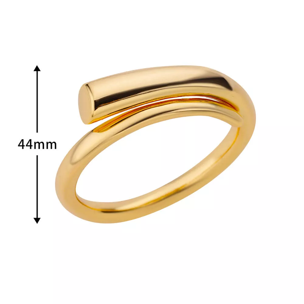 Gothic Gold Stainless Steel Adjustable Ring - Image 7