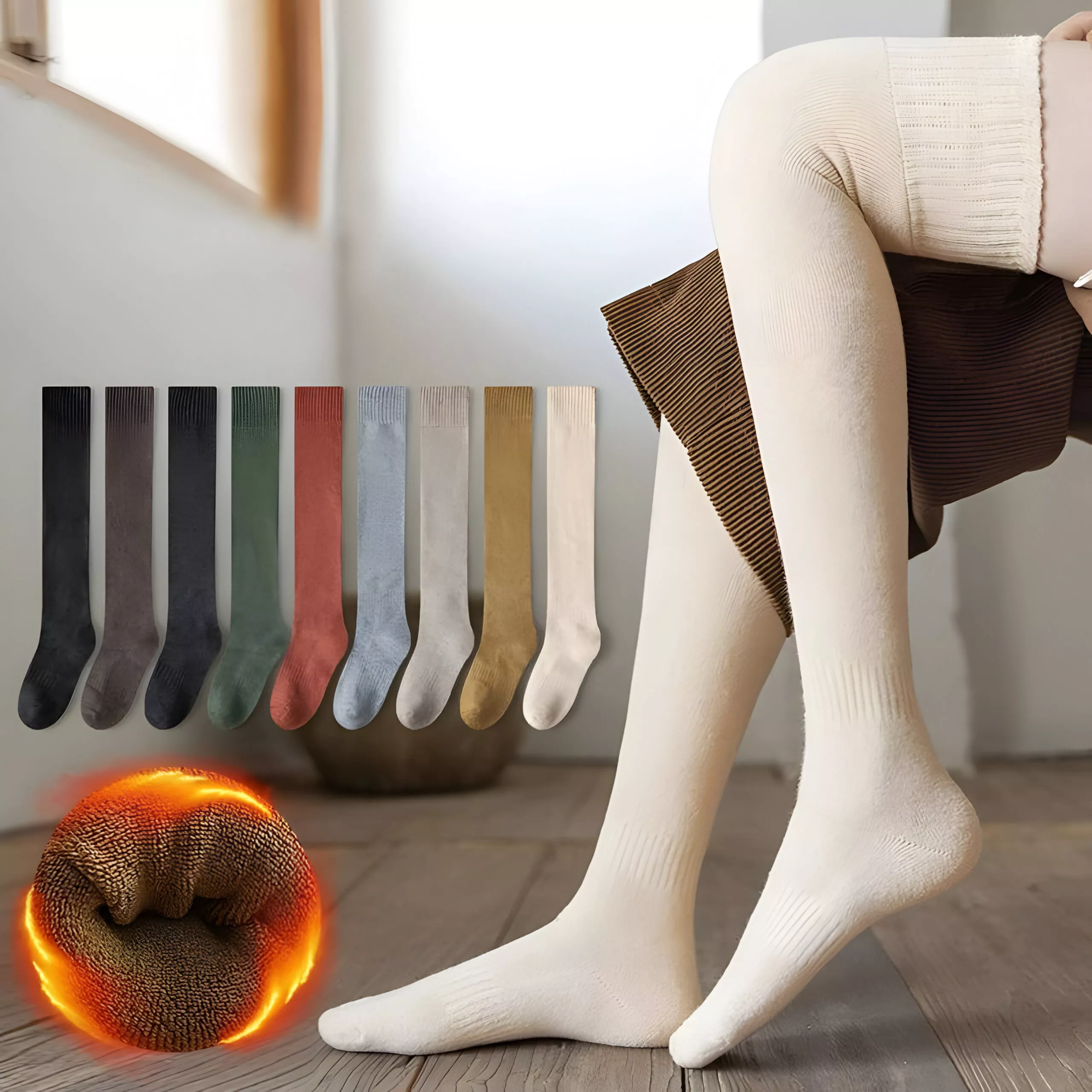 Women’s Winter Overknee Socks - Image 2