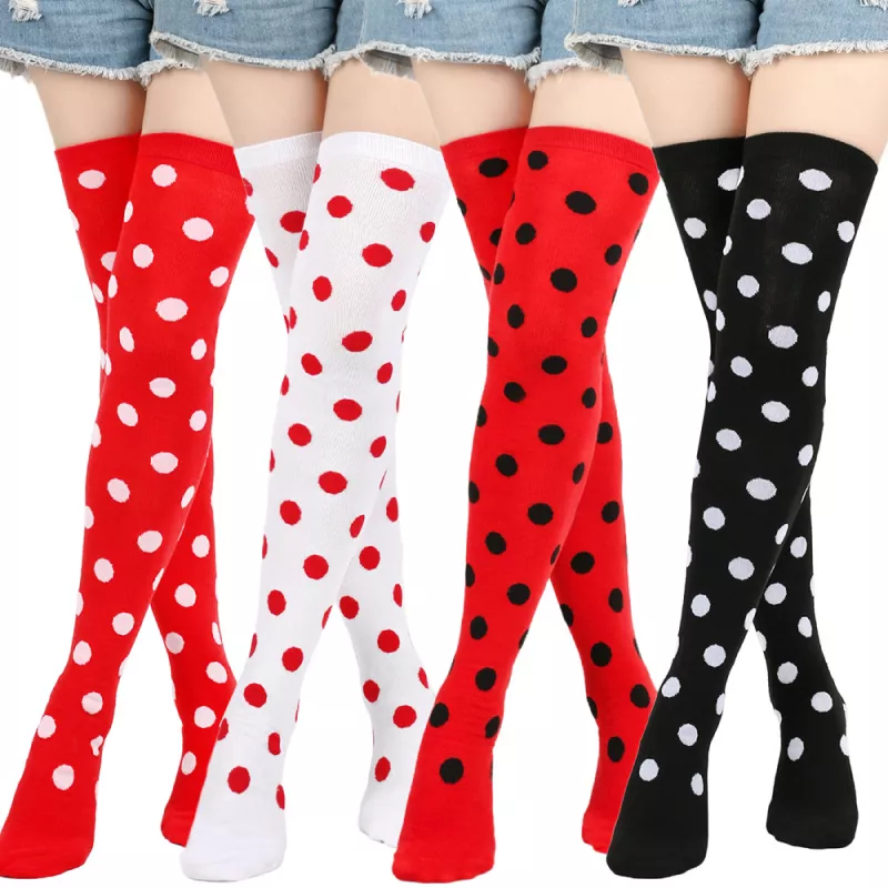 Thigh High Polka Dot Stockings - Image 2