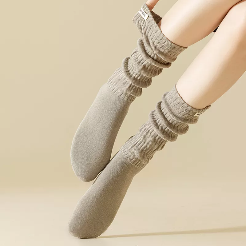 Chic Pleated Mid-Calf Socks - Image 5
