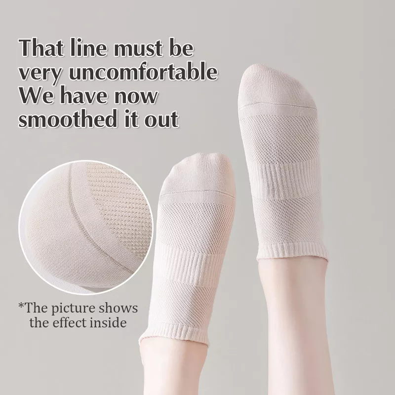 Breathable Cotton No-Show Ankle Socks for Women - Image 6