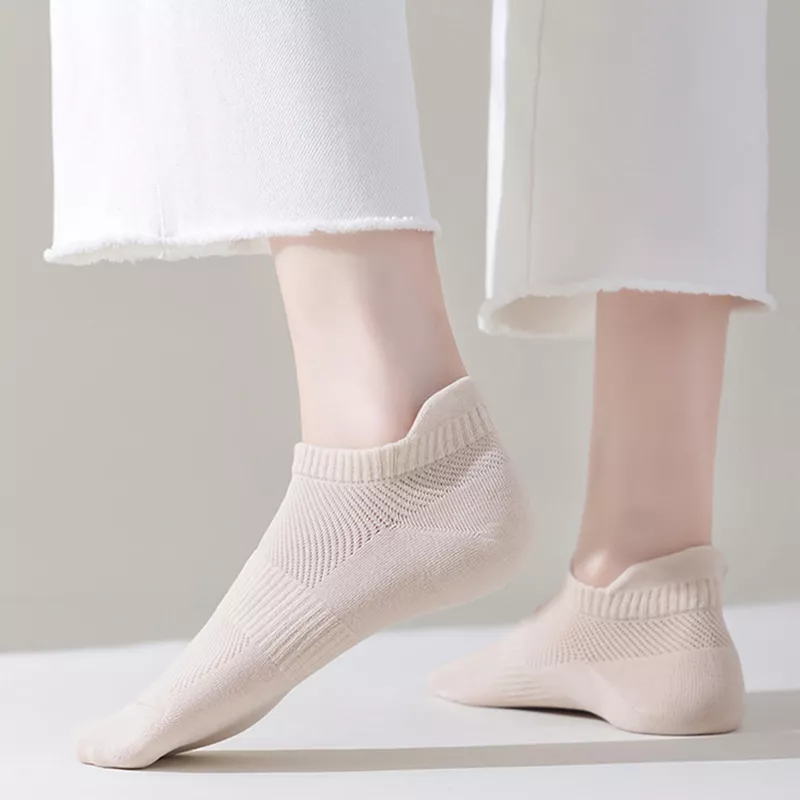 Breathable Cotton No-Show Ankle Socks for Women - Image 3