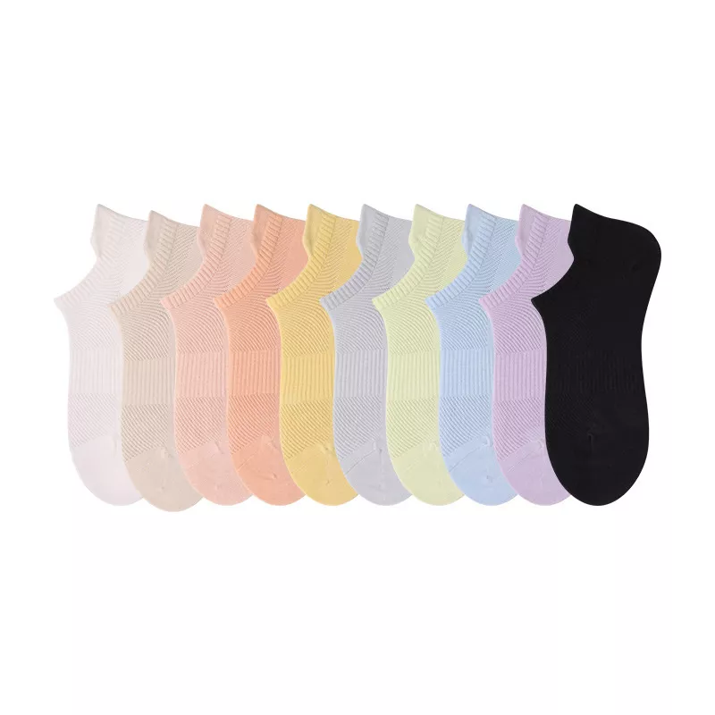 Breathable Cotton No-Show Ankle Socks for Women - Image 8