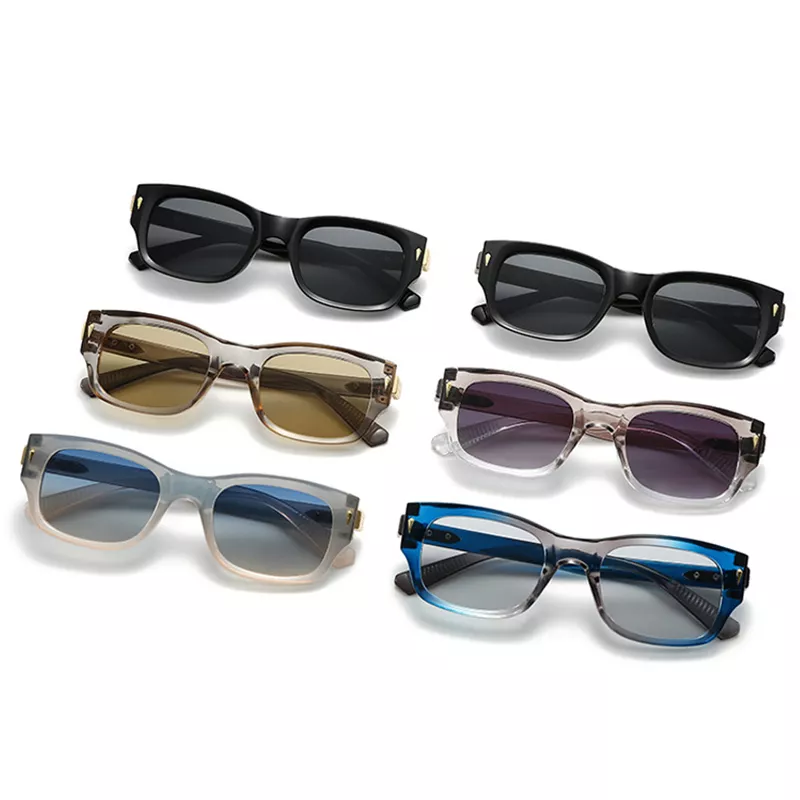 Retro Square Gradient UV400 Sunglasses for Women & Men – Cat Eye Rivet Design - Image 3