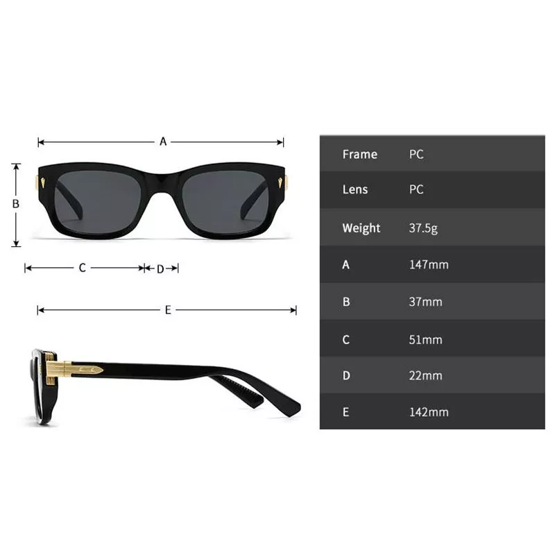 Retro Square Gradient UV400 Sunglasses for Women & Men – Cat Eye Rivet Design - Image 6