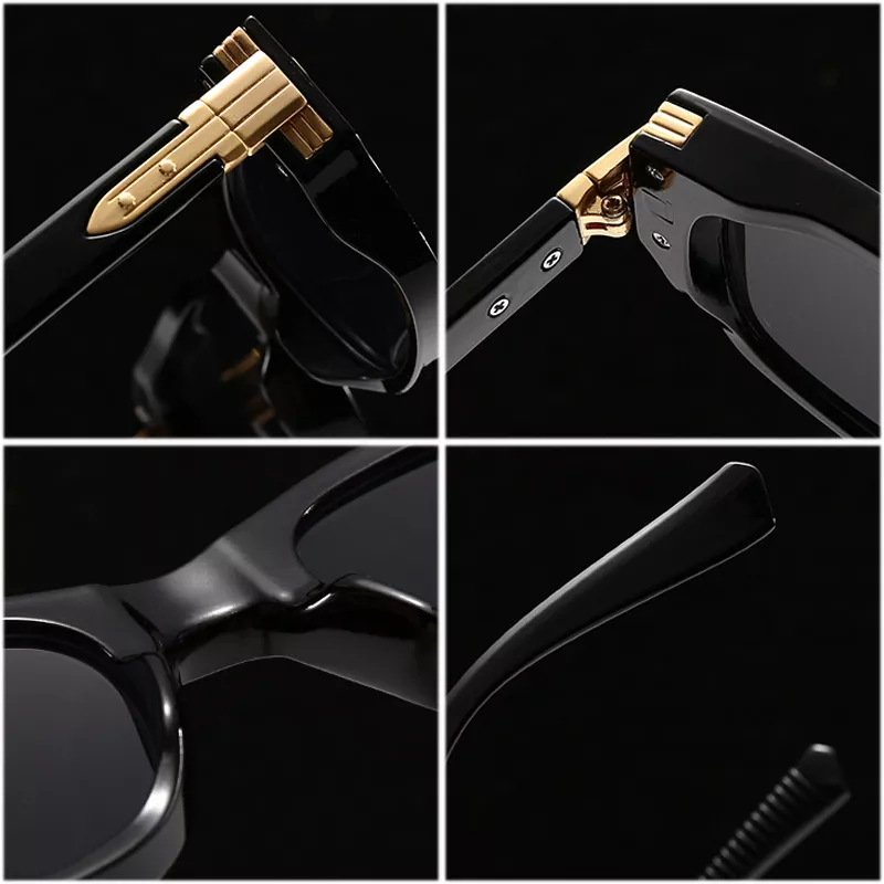 Retro Square Gradient UV400 Sunglasses for Women & Men – Cat Eye Rivet Design - Image 5