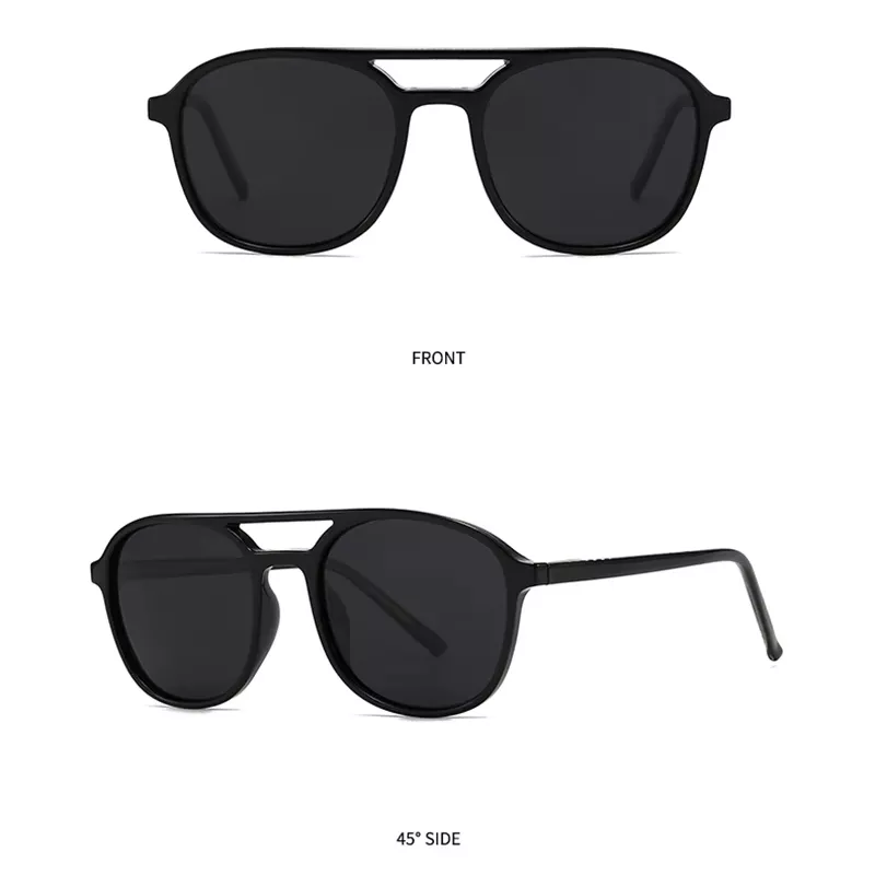 Retro Double Bridge Polarized Sunglasses - Image 2