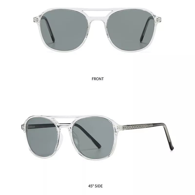 Retro Double Bridge Polarized Sunglasses - Image 5