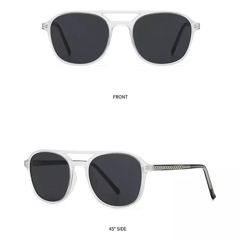 Retro Double Bridge Polarized Sunglasses - Image 4