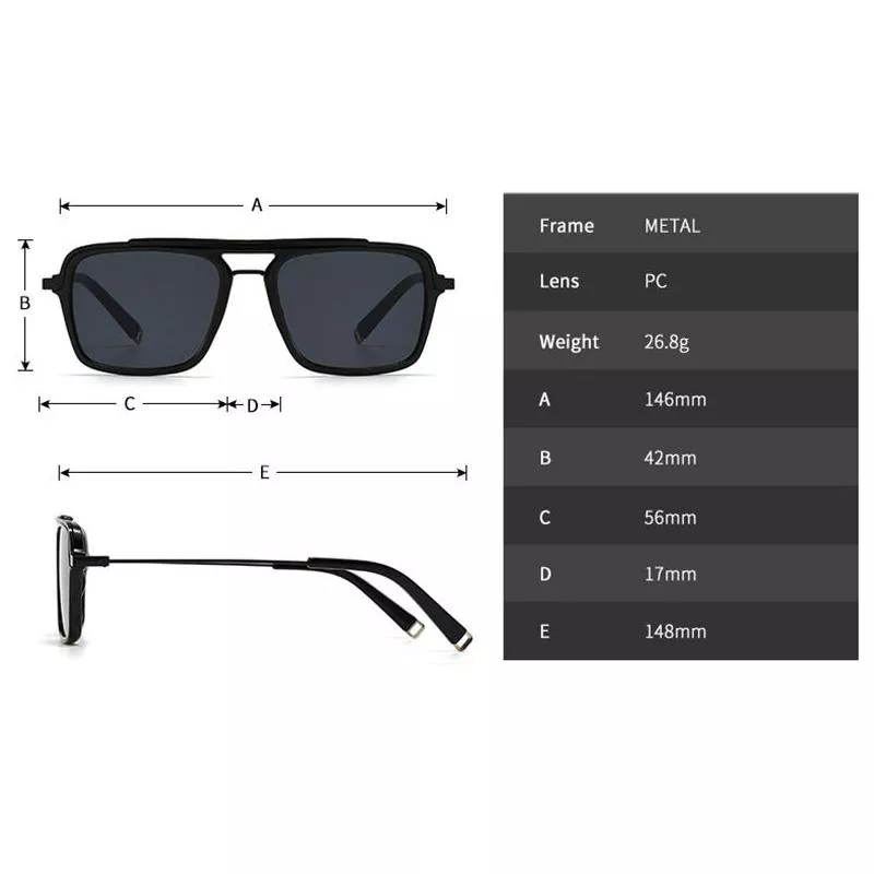 Retro Square Double Bridge Sunglasses for Men & Women – UV400 Gradient Lenses - Image 6